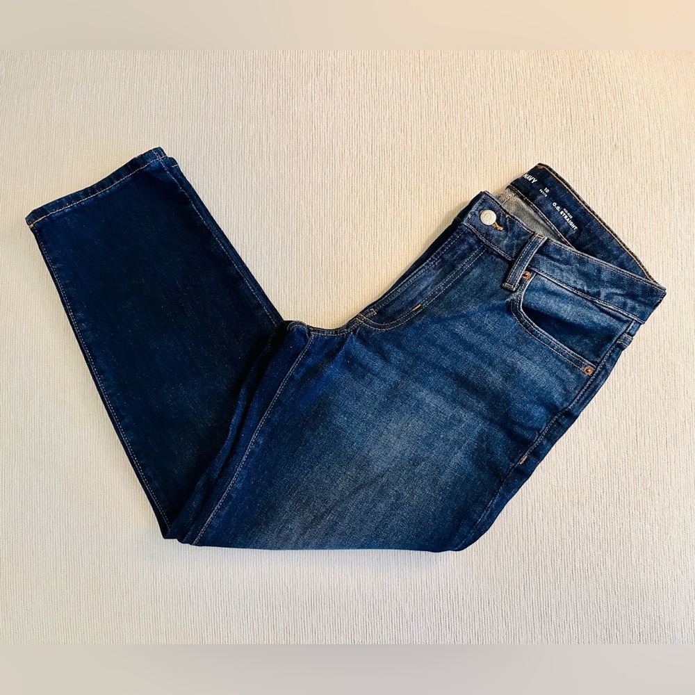 Old Navy Women's Dark Blue Mid-Rise OG Straight Ankle Jeans. Size 10P. NWOT - Picture 5 of 16